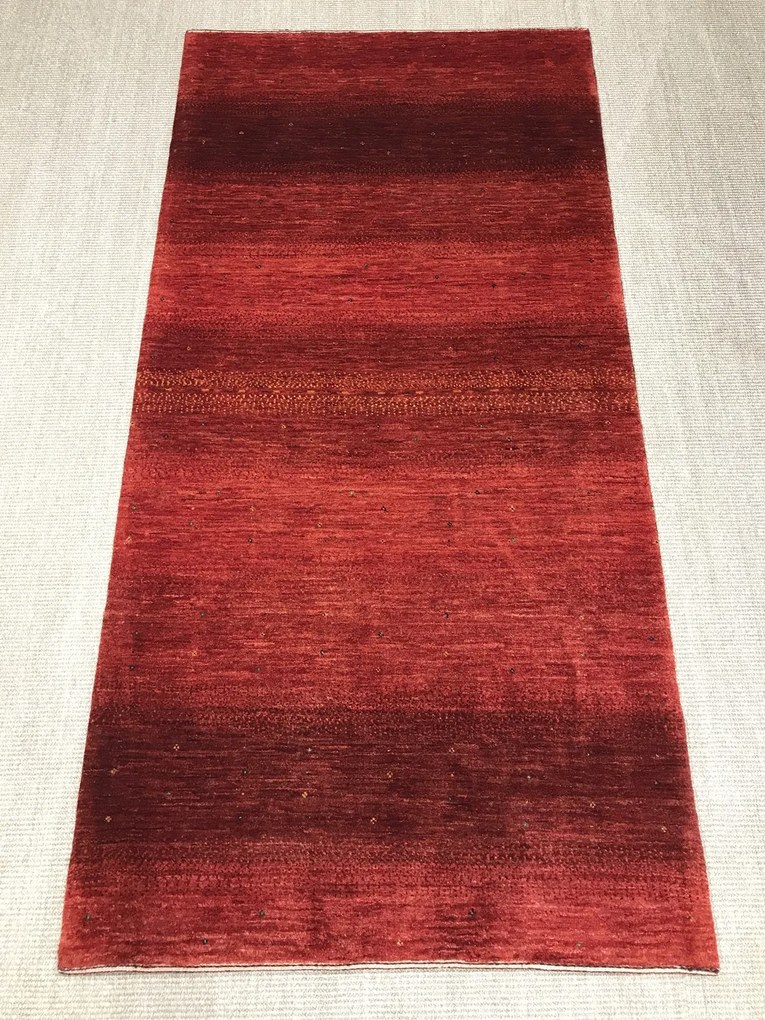Loribaft Tappeto 90 x 200 Rosso (Iran) Annodato A Mano