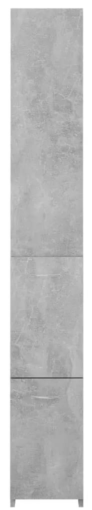Armadio da bagno grigio cemento 25x25x170 cm in truciolato