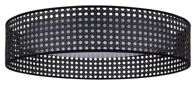 Duolla - Plafoniera LED ROLLER RATTAN LED/24W/230V diametro 45 cm nero