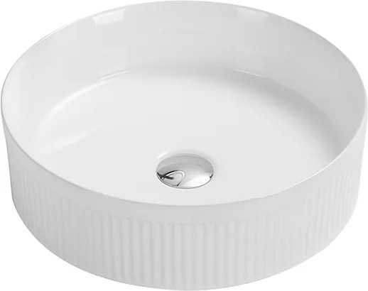 Mexen Grovo lavandino da appoggio scanalato 39 x 39 cm, bianco - 22303900