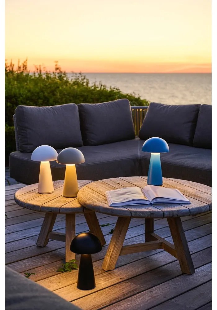 Lampada da tavolo LED grigia con telecomando (altezza totale 28 cm) Sam – Sirius