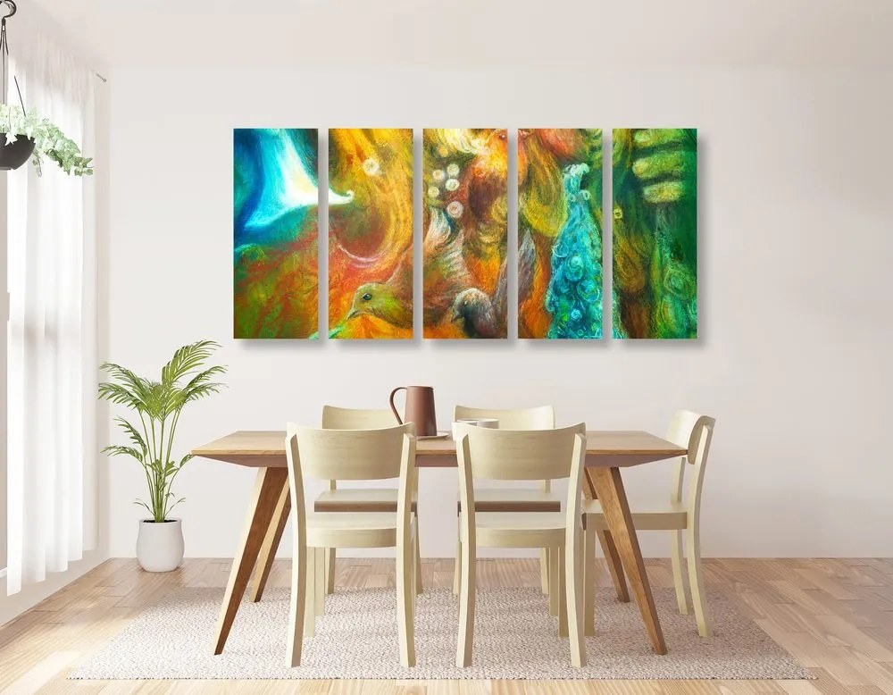 Quadri 5 pezzi – Poseidone sotto il mare