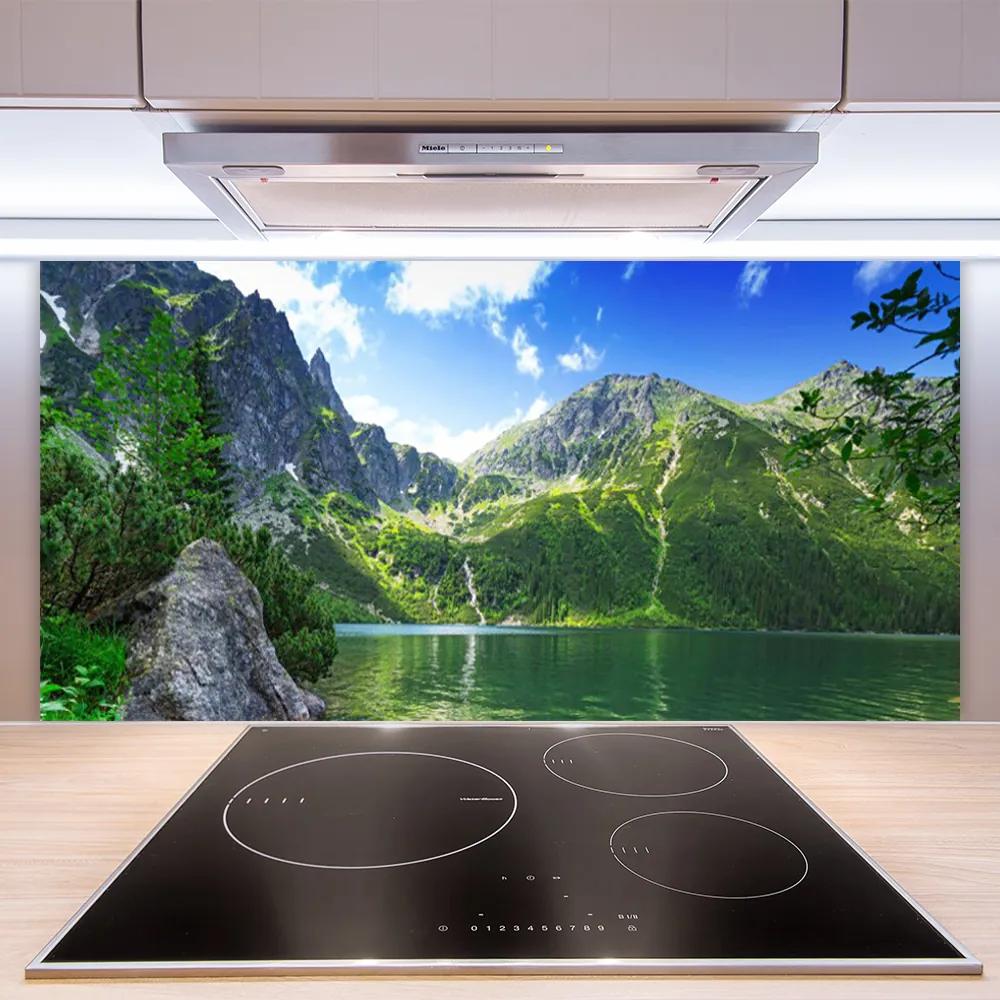 Rivestimento parete cucina Natura del lago di montagna 100x50 cm