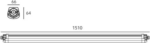 Apparecchio tecnico LED a tubo LUMEXO 50W 230V 4000K IP65 151 cm