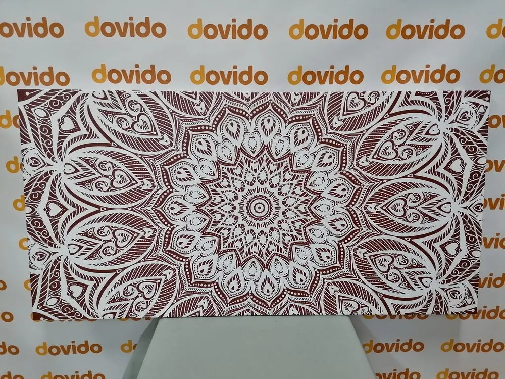Stampa su tela – Mandala armonia su sfondo marrone