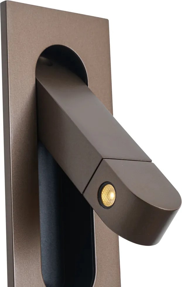 Set di 2 lampade da parete moderne bronzo scuro con LED e porta USB-C - Hilton