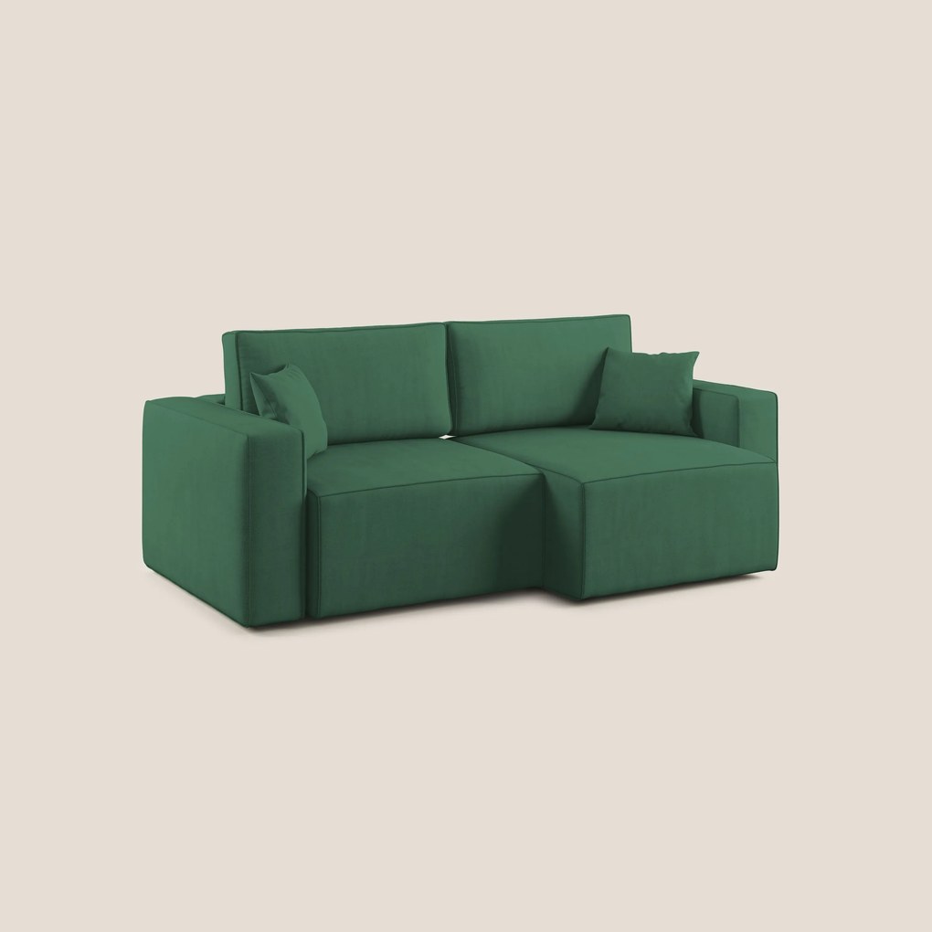 Morfeo divano con sedute estraibili in morbido tessuto impermeabile T02 verde