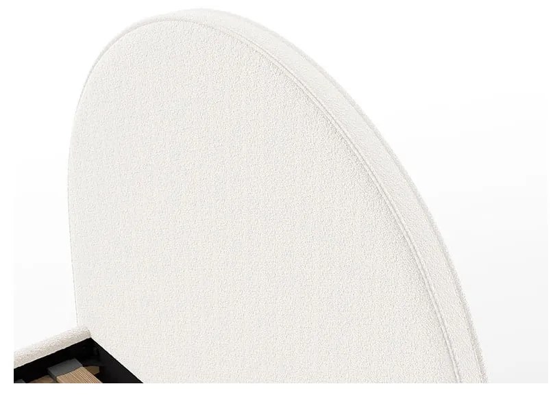 Letto singolo imbottito bianco con griglia 90x200 cm MOON - Vipack