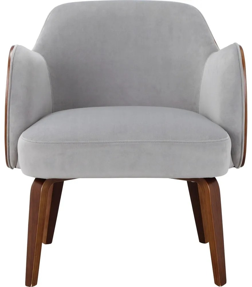 Poltrona in velluto grigio Haruko - Støraa