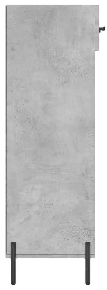 Scarpiera Grigio Cemento 60x35x105 cm in Legno Multistrato