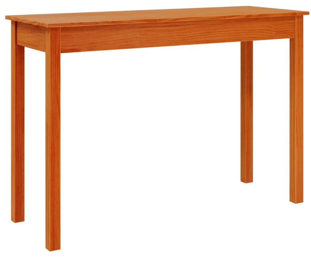 Tavolo consolle marrone cera 110x40x75cm legno massello di pino