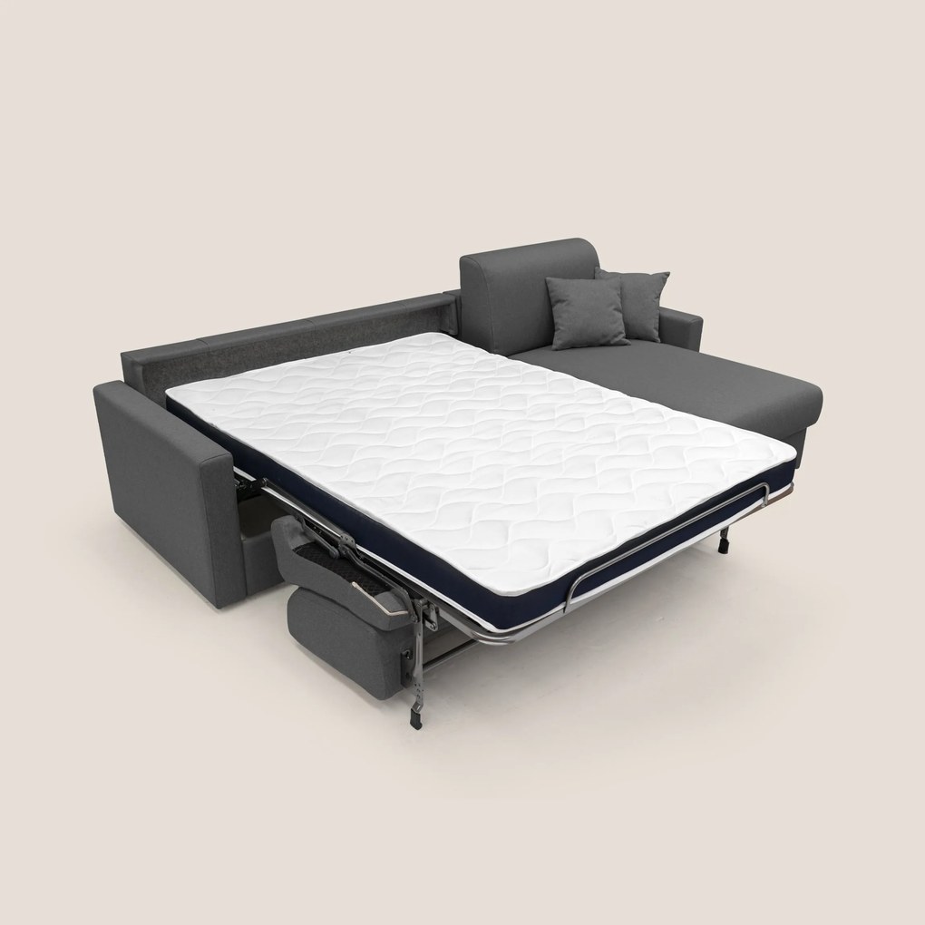 Chris Divano letto angolare 5 posti in tessuto impermeabile T13 antracite
