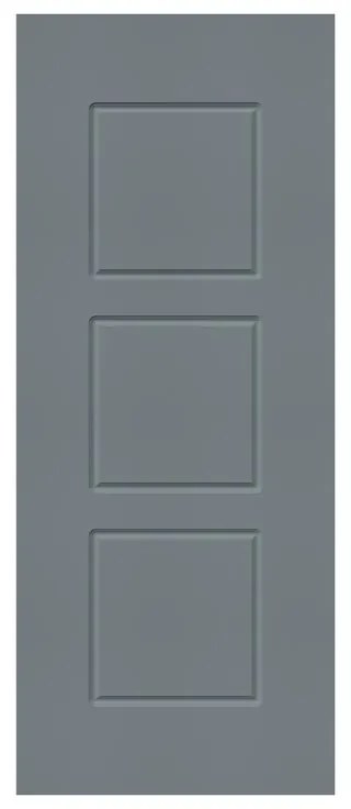 Pannello per porta d'ingresso P012 rivestimento con pellicola di finitura pvc grigio L 92  x H 210.5 cm, Sp 6 mm apertura reversibile