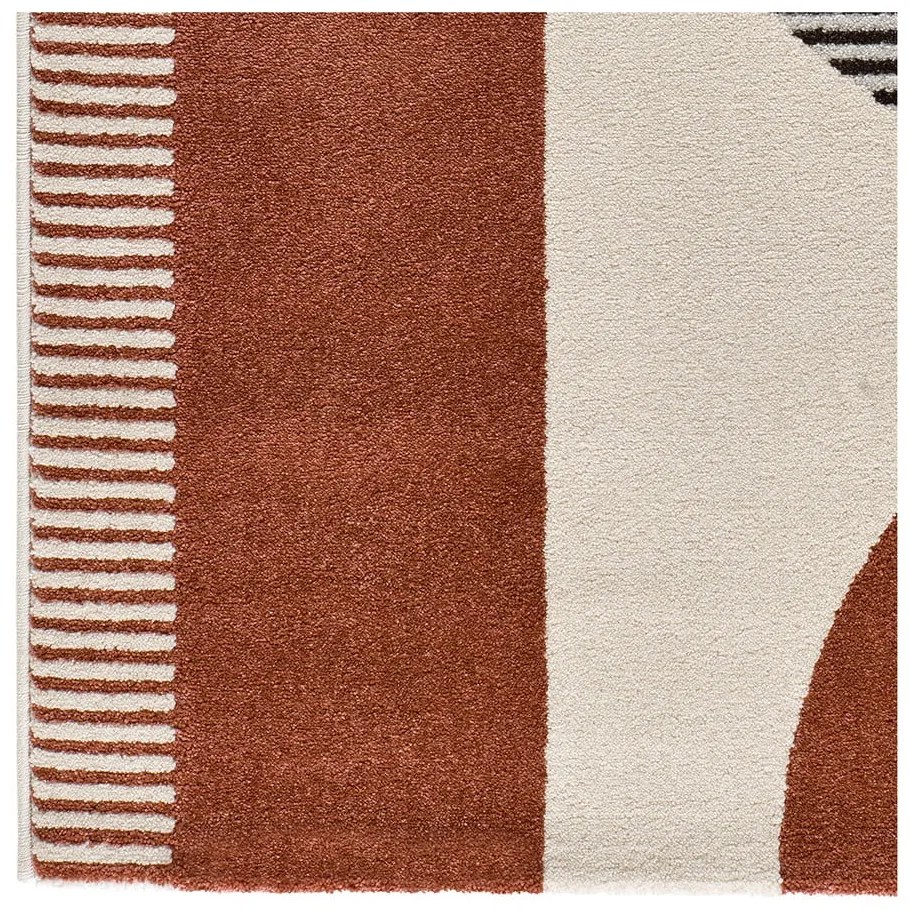 Tappeto rosso/grigio 200x290 cm Gaia – Universal