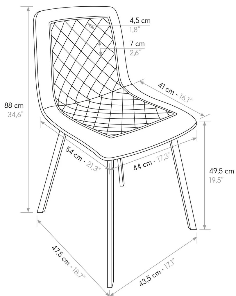 AULENA - sedia di design moderno in velluto