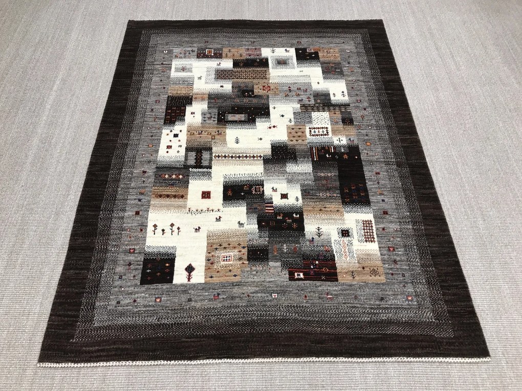 Loribaft Tappeto 190 x 150 Beige (Iran) Annodato A Mano
