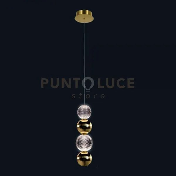 Lampada a sospensione brillante, oro lucido, led 7w, lumen 875, 300...