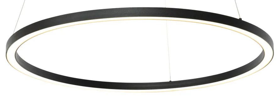 Lampada a sospensione intelligente nera 80 cm incl. LED e RGBW - Girello