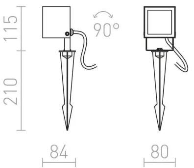 RED - Design Rendl - R12025 - Lampada da esterno a LED BORA LED/6W/230V IP54