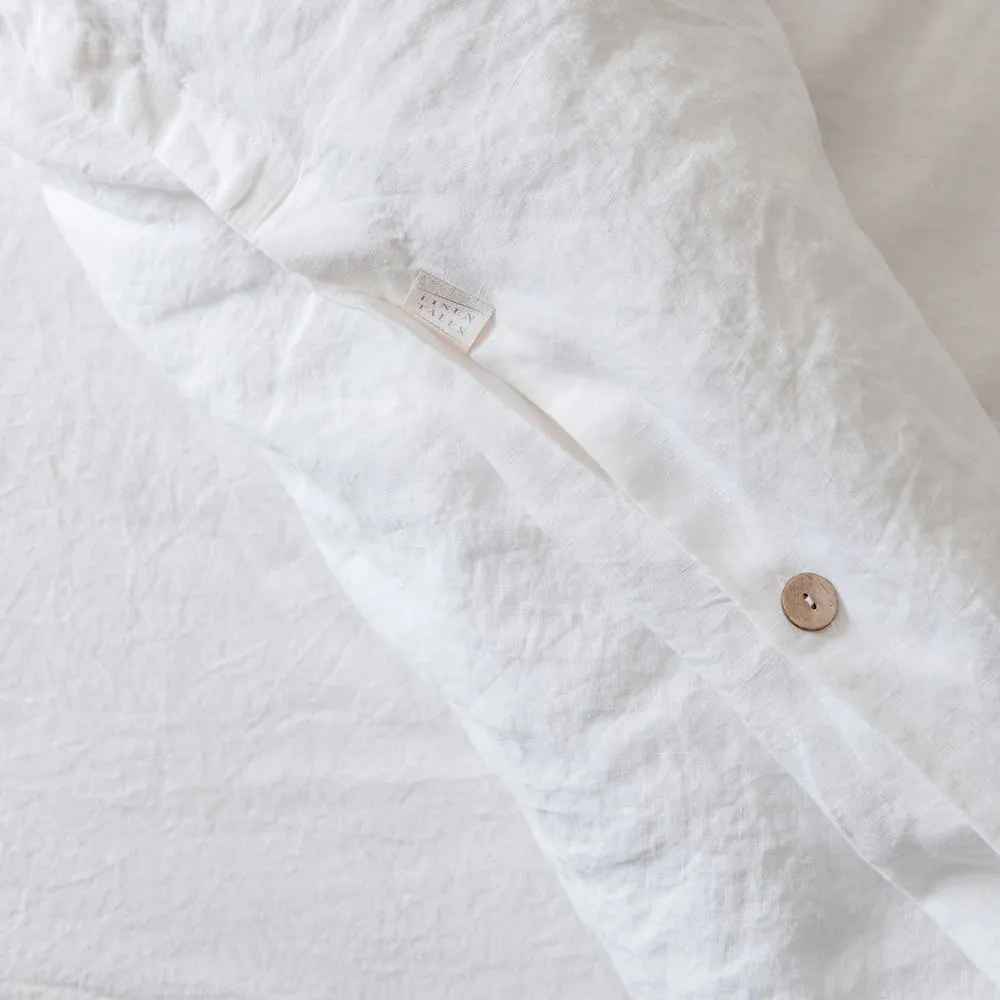 Set bianco per letto singolo (copripiumino e federa) 140x200 cm - Linen Tales