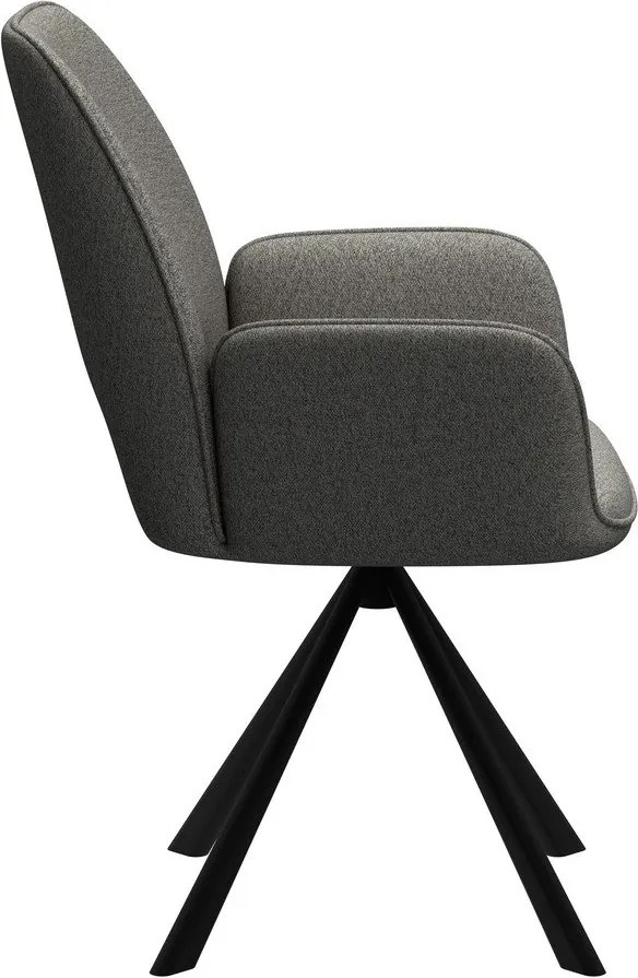 Sedia da pranzo grigio scuro con braccioli Graham – Actona
