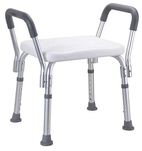 Sgabello 55,5x56 cm argento/bianco