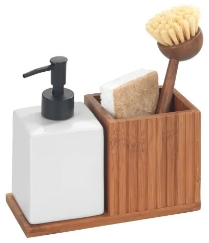 WENKO 54944100 - Dispenser per sapone MERA 18,5x17 cm marrone