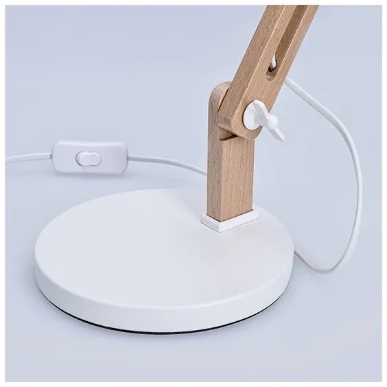 Solight WO57-W − Lampada da tavolo FALUN 1xE27/25W/230V bianco