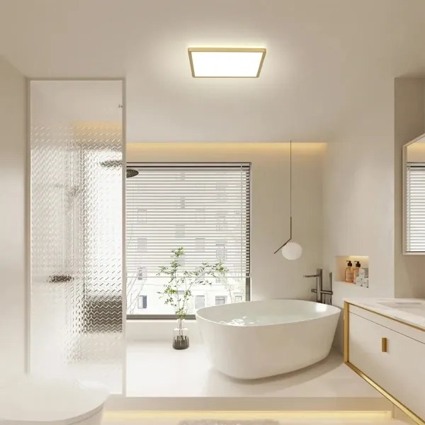 Brilagi - Plafoniera da bagno ULTRA SLIM LED/18W/230V 30x30 cm oro IP54