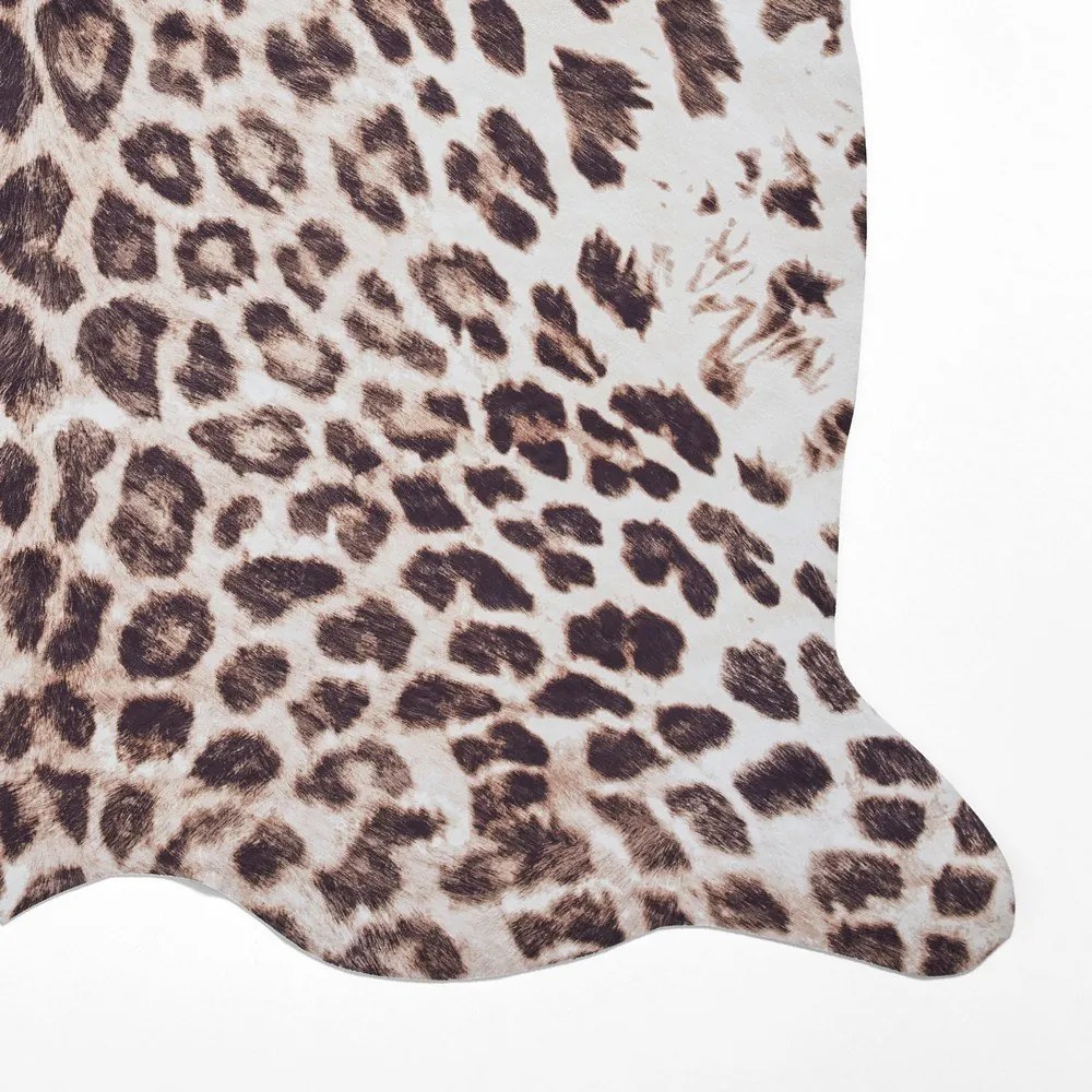 Tappeto marrone/beige 155x130 cm Faux Leopard - Think Rugs