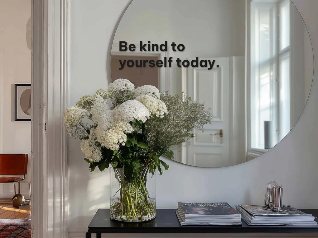 Adesivo per specchio S26 – Be kind to yourself today.