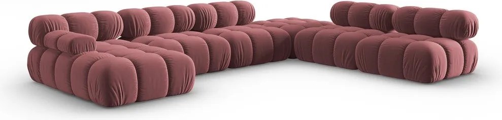 Divano in velluto rosa 379 cm Bellis - Micadoni Home