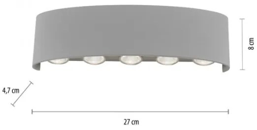 Paul Neuhaus 9489-21- Applique LED da esterno CARLO 10xLED/0,8W/230V IP54