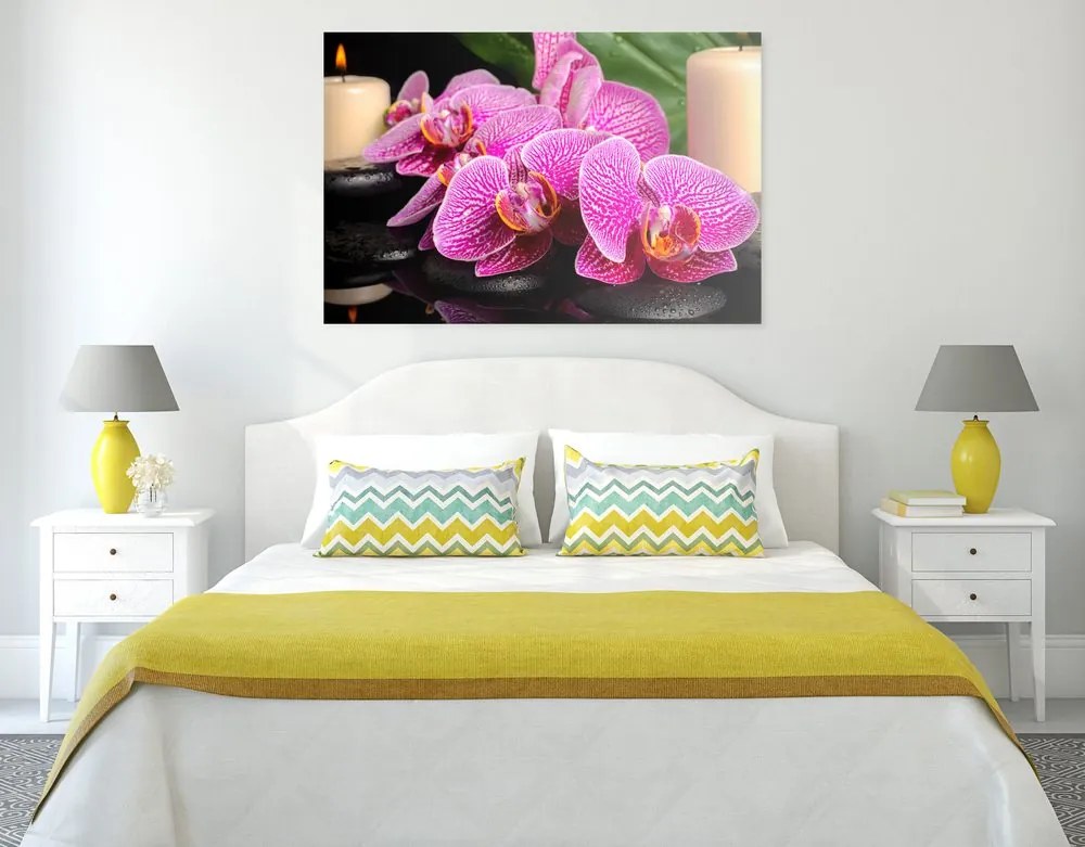 Quadro su tela – Composizione Zen con candele