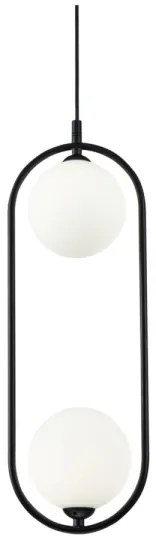 Maytoni MOD013PL-02B - Lampadario a sospensione con filo RING 2xG9/25W/230V nero