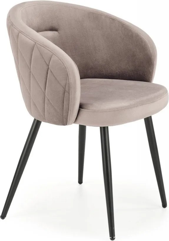Sedia K430 velluto beige