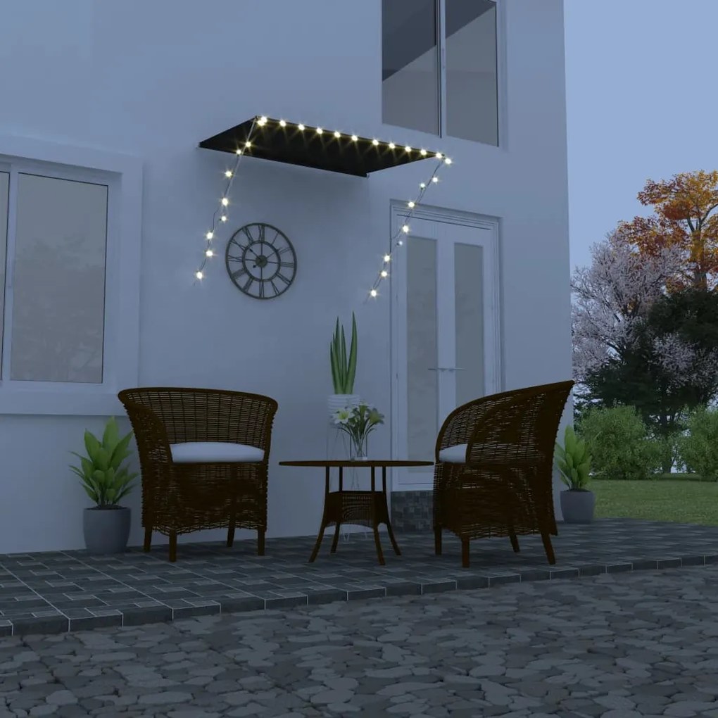 Tenda Da Sole Retrattile Con Led 150x150 Cm Antracite /