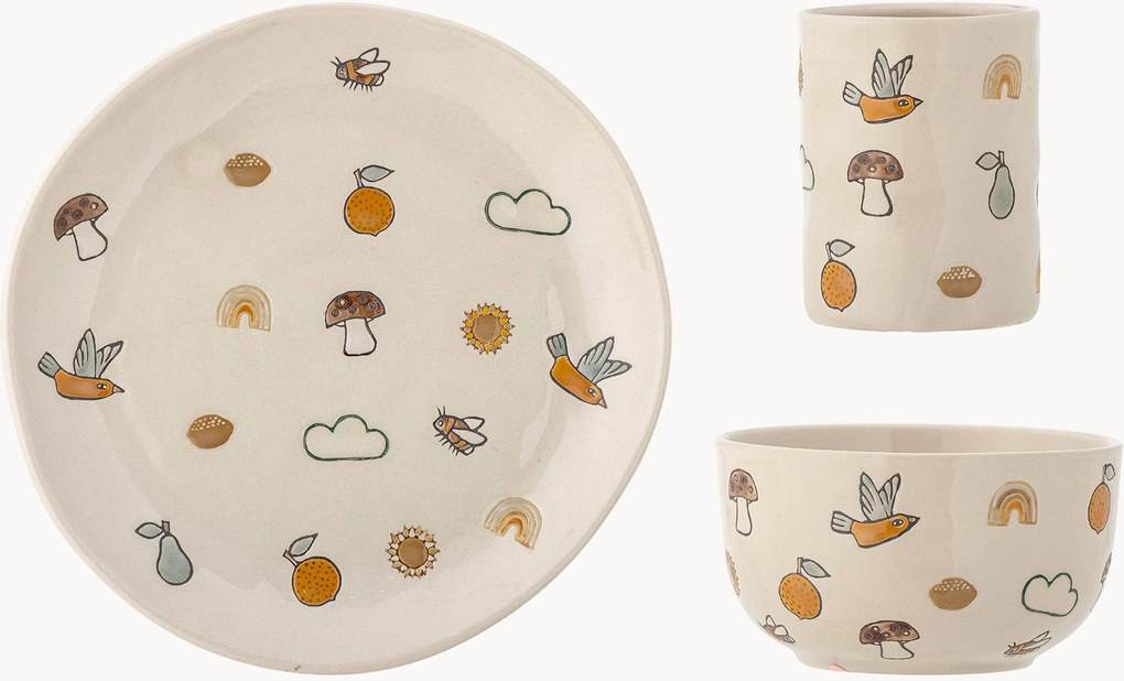 Set di 3 stoviglie per bambini Agnes