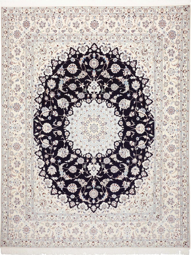 Nain Tappeto persiano 250 x 200 Blu (Iran) Annodato A Mano