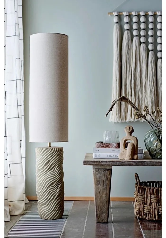 Lampada da terra colore naturale con paralume in tessuto (altezza 110 cm) Payah - Bloomingville