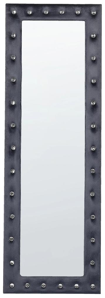 Specchio da terra velluto grigio scuro 50 x 150 cm ANSOUIS Beliani