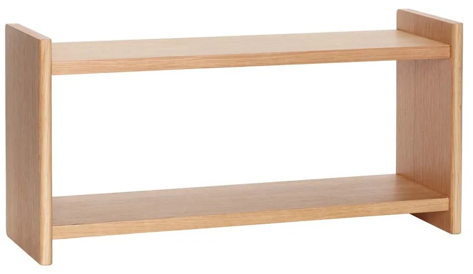 Scaffale a 2 piani in rovere naturale 62 cm Less - Hübsch