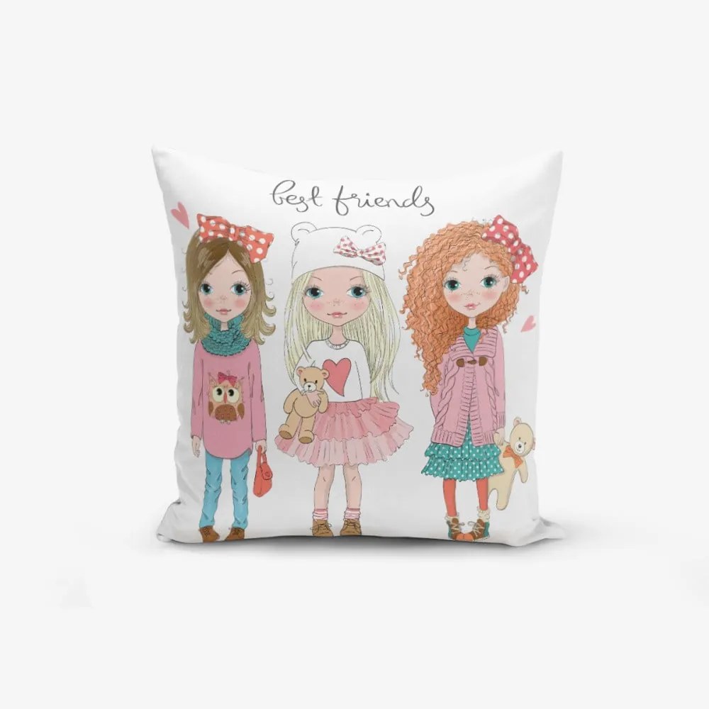 Federa Best Friends in misto cotone, 45 x 45 cm - Minimalist Cushion Covers