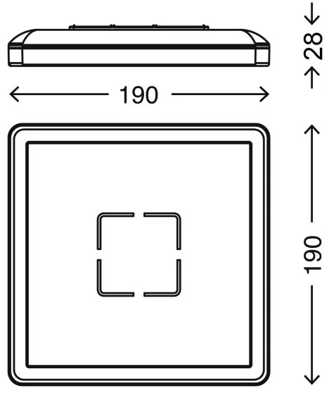 Briloner 3174-014 - Plafoniera LED FREE LED/12W/230V 19x19 cm