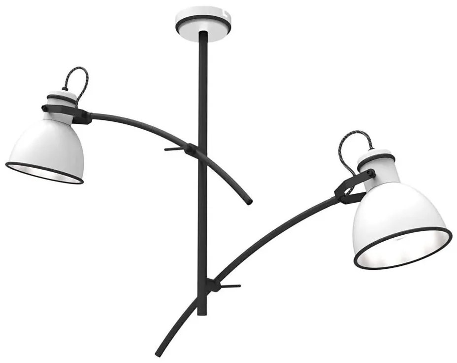 Lampadario a stelo ZUMBA 2xE27/60W/230V bianco/nero
