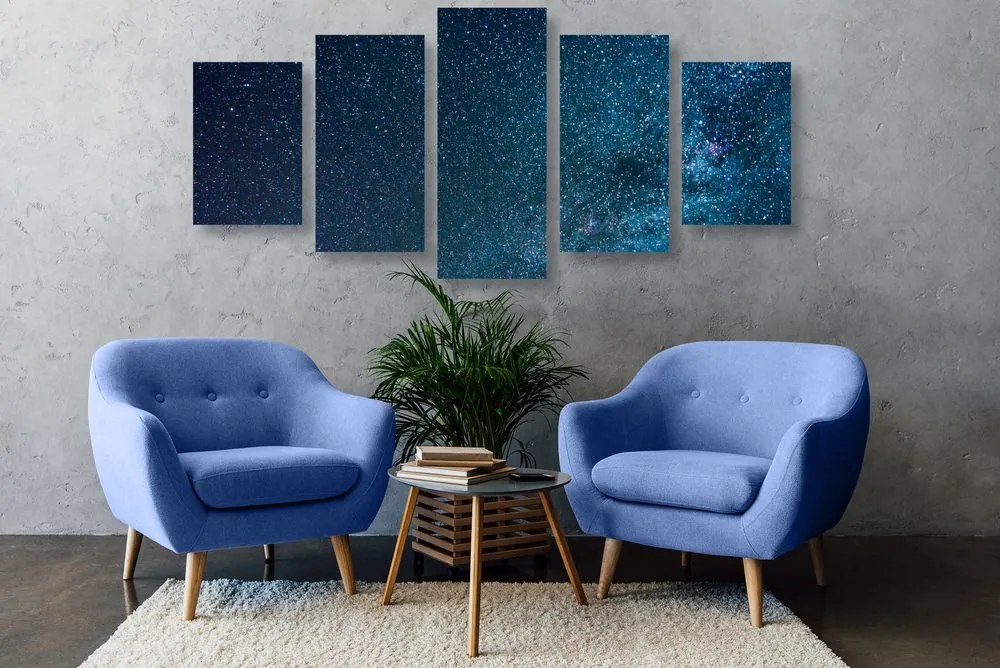 Quadri 5 pezzi – Via Lattea tra le stelle