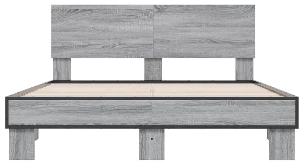 Giroletto grigio sonoma 135x190 cm in legno multistrato metallo