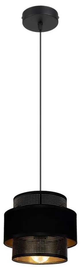 Lampadario a sospensione con filo NESS 1xE27/60W/230V nero