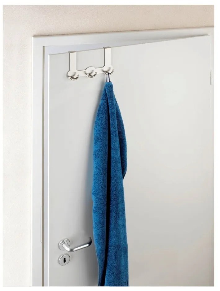 Appendiabiti da porta con 3 ganci in argento Rondo - Wenko