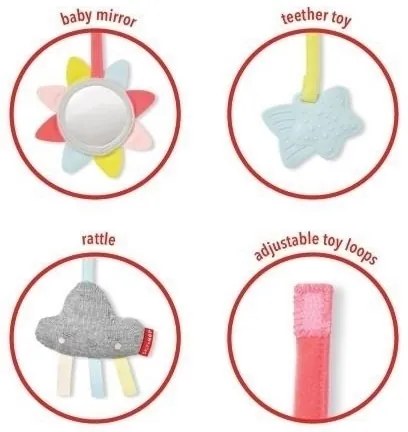 Skip Hop - Coperta per bambini per giocare con il trapezio di legno Fodera CLOUD